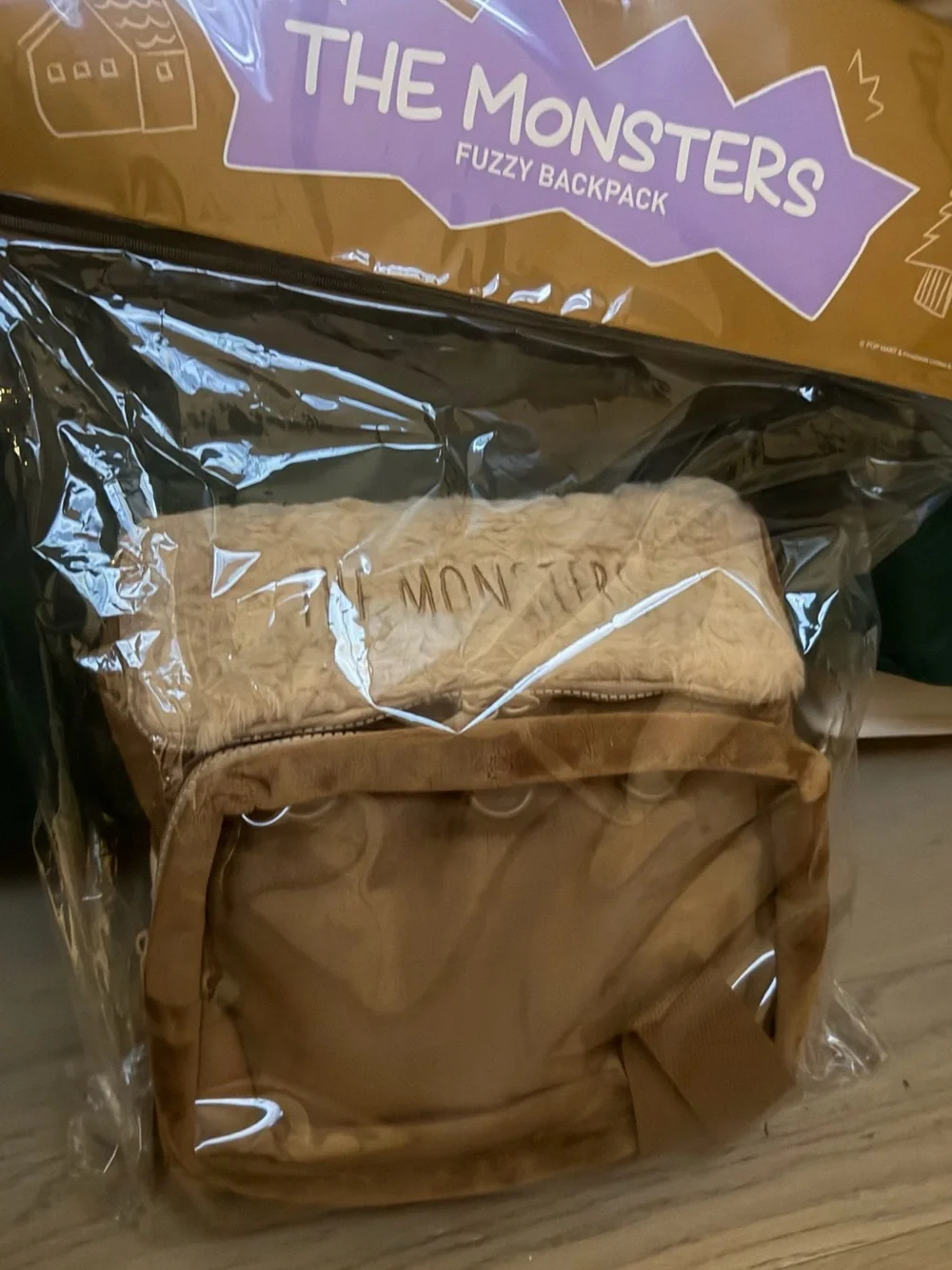 The Monsters Fuzzy Backpack [Pop Mart] - Brown & Cream